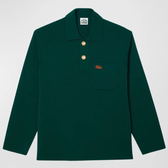 *SOLD* NWT Lacoste x le FLEUR Long Sleeved Polo Sweater - Picture 1 of 3